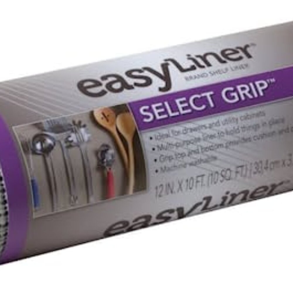 Duck Brand Select Grip EasyLiner Shelf and Drawer Liner 12INX10FT LIGHT GREY